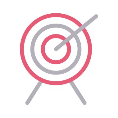 hedef vektör renk çizgisi simgesi 