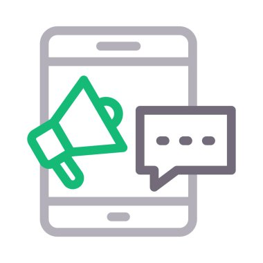 reklam sembolü vektör renk çizgisi simgesi 