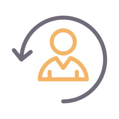 Hesap vektör renk çizgisi simgesini yeniden yükle 