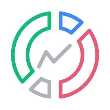 grafik vektör renk çizgisi simgesi 