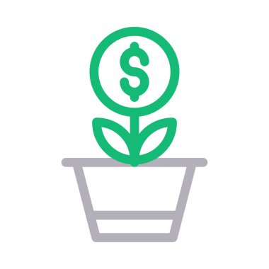 zengin bitki vektörü renk çizgisi simgesi 