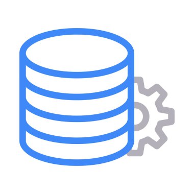 depolama ayarlama vektör renk çizgisi simgesi 