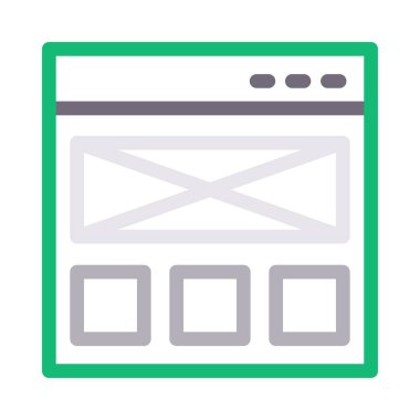 ekran vektörü renk çizgisi simgesi 