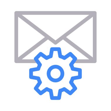 ileti ayarlama vektör renk çizgisi simgesi 