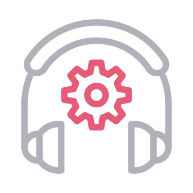 Servis vektör renk çizgisi simgesi belirliyor 