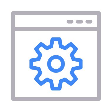 tarayıcı vektör renk çizgisi simgesi ayarlıyor 