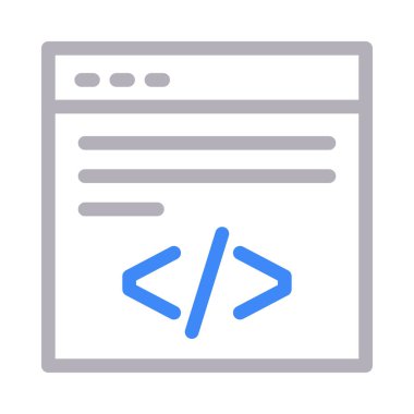 veri programlama vektör renk çizgisi simgesi 