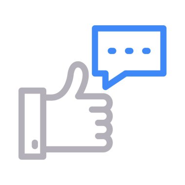 Geri besleme kabarcık vektör renk çizgisi simgesi 