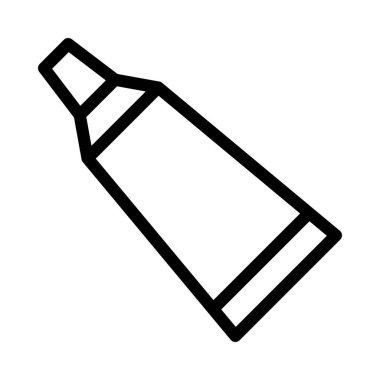 diş macunu vektörü ince çizgi simgesi 