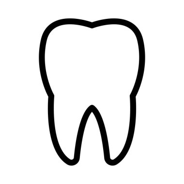 Temiz diş vektörü ince çizgi simgesi 