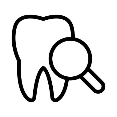 diş vektörü ince çizgi simgesi 