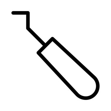 tıbbi araç vektörü ince çizgi simgesi 