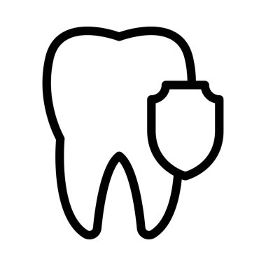 Koruma vektörü ince çizgi simgesi 