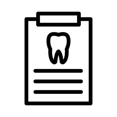 dişçi panosu vektör ince çizgi simgesi 