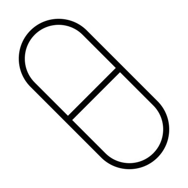 Ağrı kesici vektör ince çizgi simgesi 