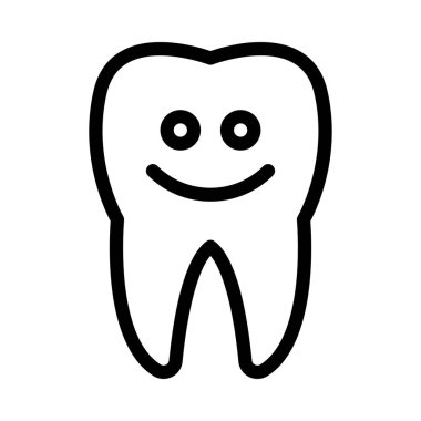 Mutlu vektör ince çizgi simgesi 