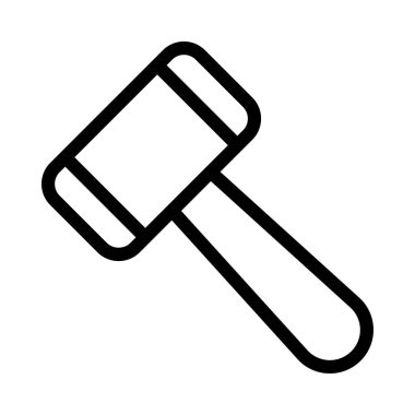 diş ekipmanı vektörü ince çizgi simgesi 