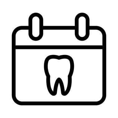 randevu tarihi vektörü ince çizgi simgesi 