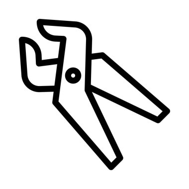 Kerpeten vektör ince çizgi simgesi 