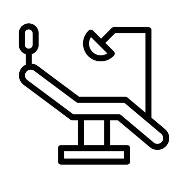 Hasta kürsü vektörü ince çizgi simgesi 