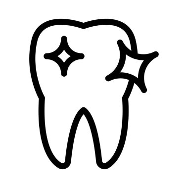  Temiz oral vektör ince çizgi simgesi 