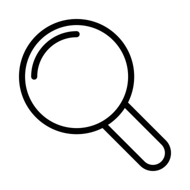 Büyüteç cam vektör ince çizgi simgesi 