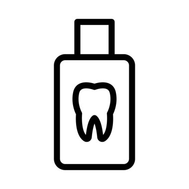 Acı şurubu vektörü ince çizgi simgesi 