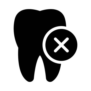 Glyph vektör düz simgesini iptal et