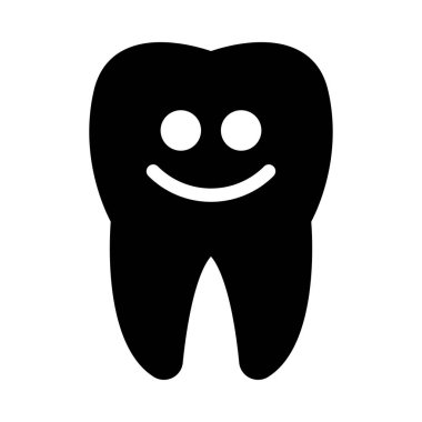 Mutlu glyph vektör düz simgesi