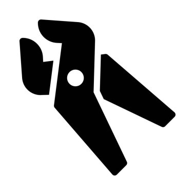 Pense kabartma vektör düz simgesi