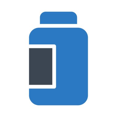 Öksürük şişesi vektör kabartma rengi simgesi 