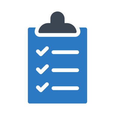 Kontrol listesi vektör renk simgesi 