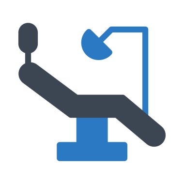 Diş kürsü vektörü kabartma renk simgesi 