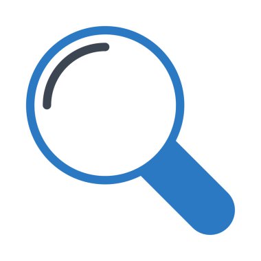 Büyüteç vektör kabartma renk simgesi 