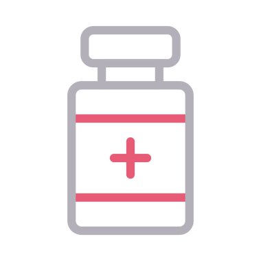 sıvı ilaç vektör renk çizgisi simgesi 