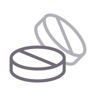 reçeteli tablet vektör renk çizgisi simgesi 