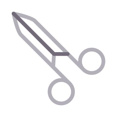 diş makasları vektör renk çizgisi simgesi 