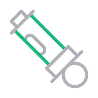 Şırınga vektör renk çizgisi simgesi 