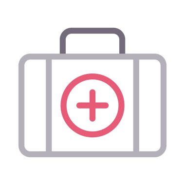 İlk yardım kiti vektör renk çizgisi simgesi 