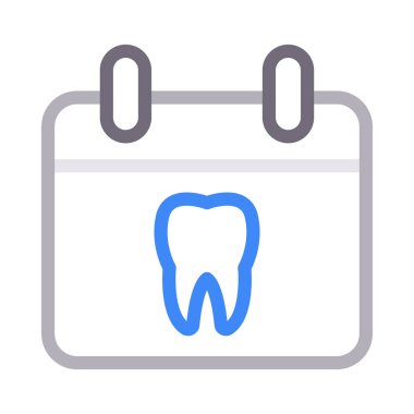 randevu tarihi vektör renk çizgisi simgesi 