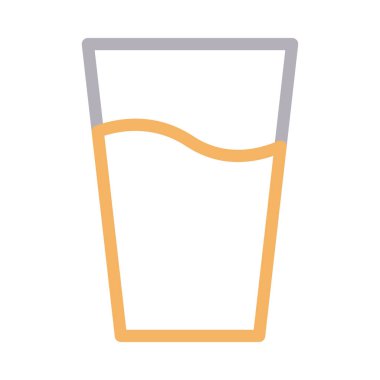 ferahlatıcı meyve suyu vektörü renk çizgisi simgesi 