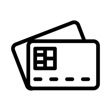 çip kart vektörü ince çizgi simgesi 