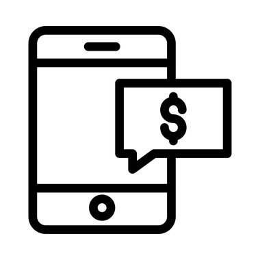 para birimi kabarcık vektörü ince çizgi simgesi 