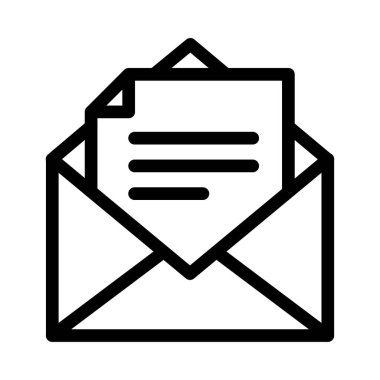 ileti kutusu vektör ince çizgi simgesi 