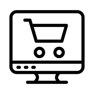 çevrimiçi taşıyıcı ince çizgi simgesi 