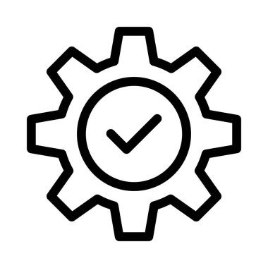 vektör ince çizgi simgesini onayla 