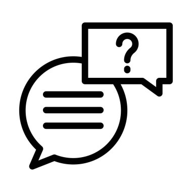 sohbet balonu vektörü ince çizgi simgesi 