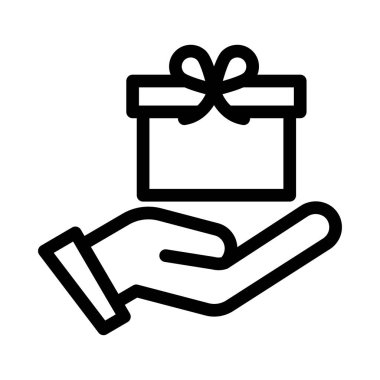 Güvenli parsel vektör ince çizgi simgesi 