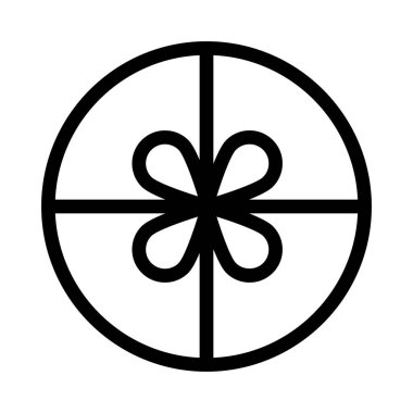 Dekoratif mevcut vektör ince çizgi simgesi 