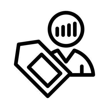 kullanıcı etiketi ince çizgi simgesi 